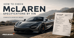 How to Check McLaren Specifications by VIN