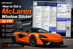 How to Get a McLaren Window Sticker by VIN