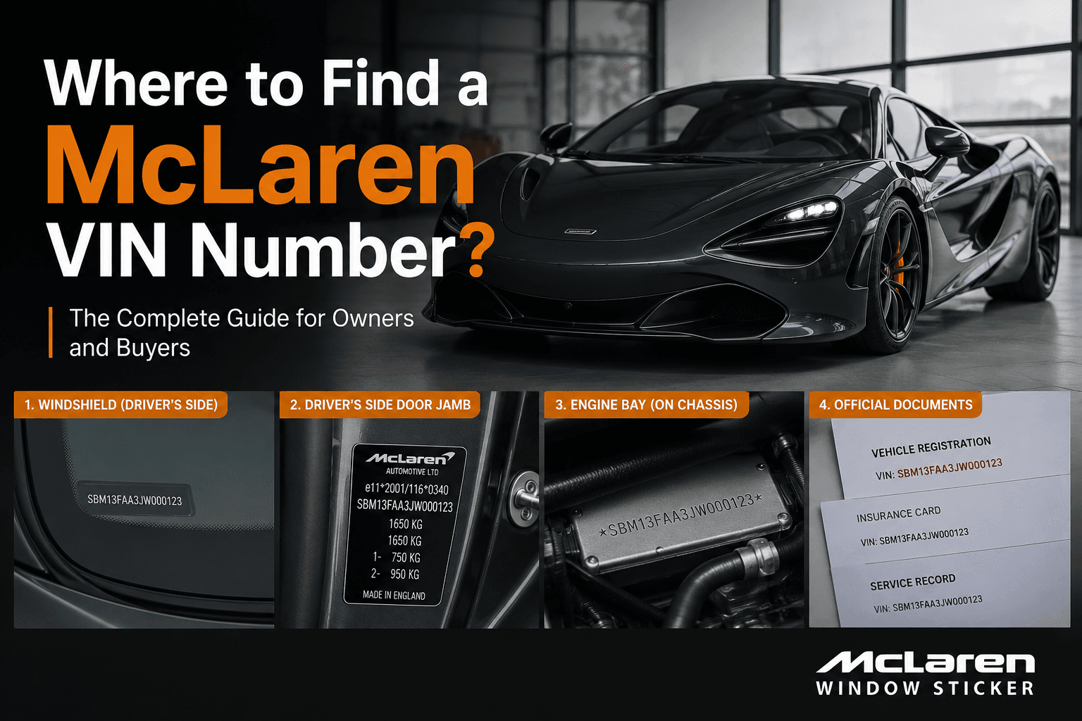 Where to find McLaren VIN?